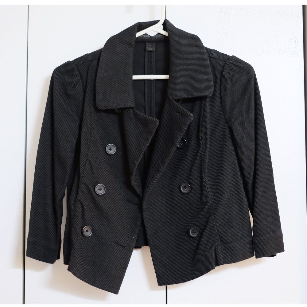 Black cropped blazer double breasted US 0 / XS